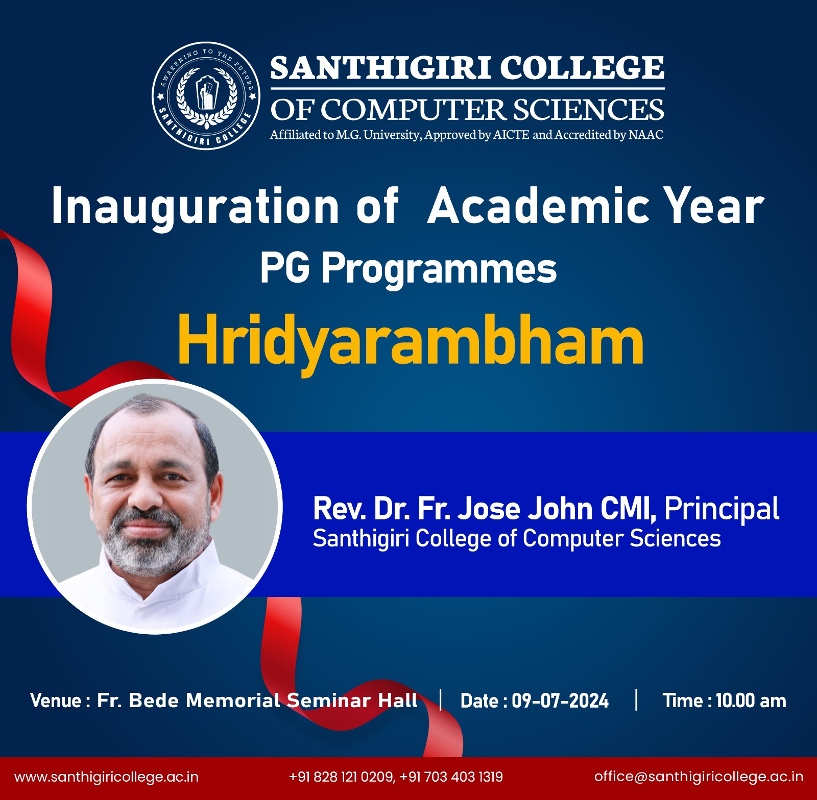 Inauguration of Academic year of PG Programmes